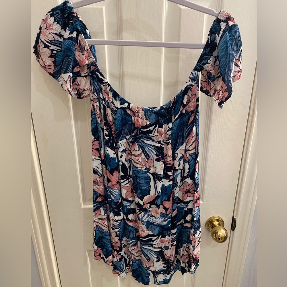 Spiritual Gangster floral off the shoulder dress medium